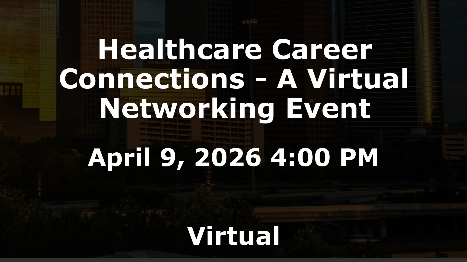 Healthcare Career Connections - A Virtual Networking Event event image